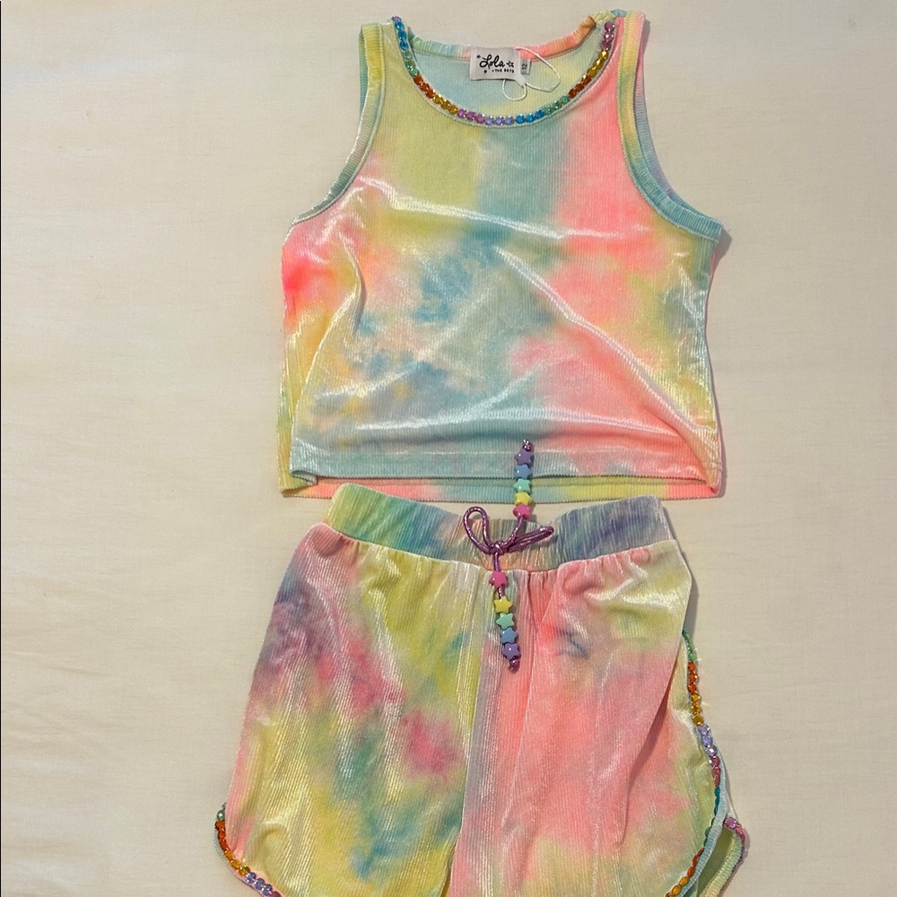 Lola + The Boys Tie-Dye Tank Top and Shorts Set